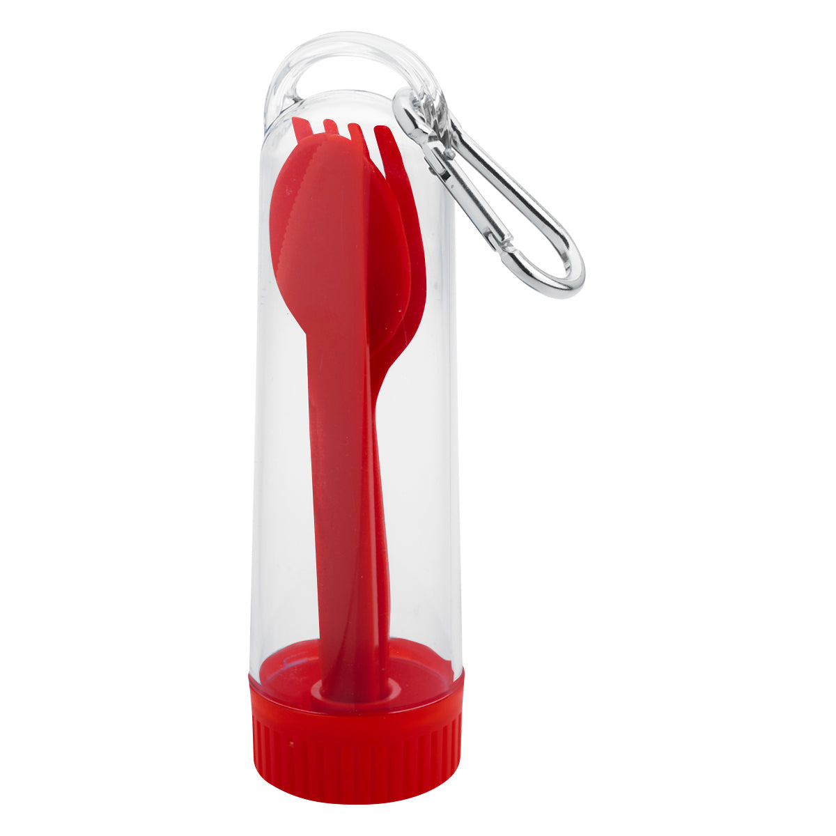 Utensil Kit With Carabiner - Red