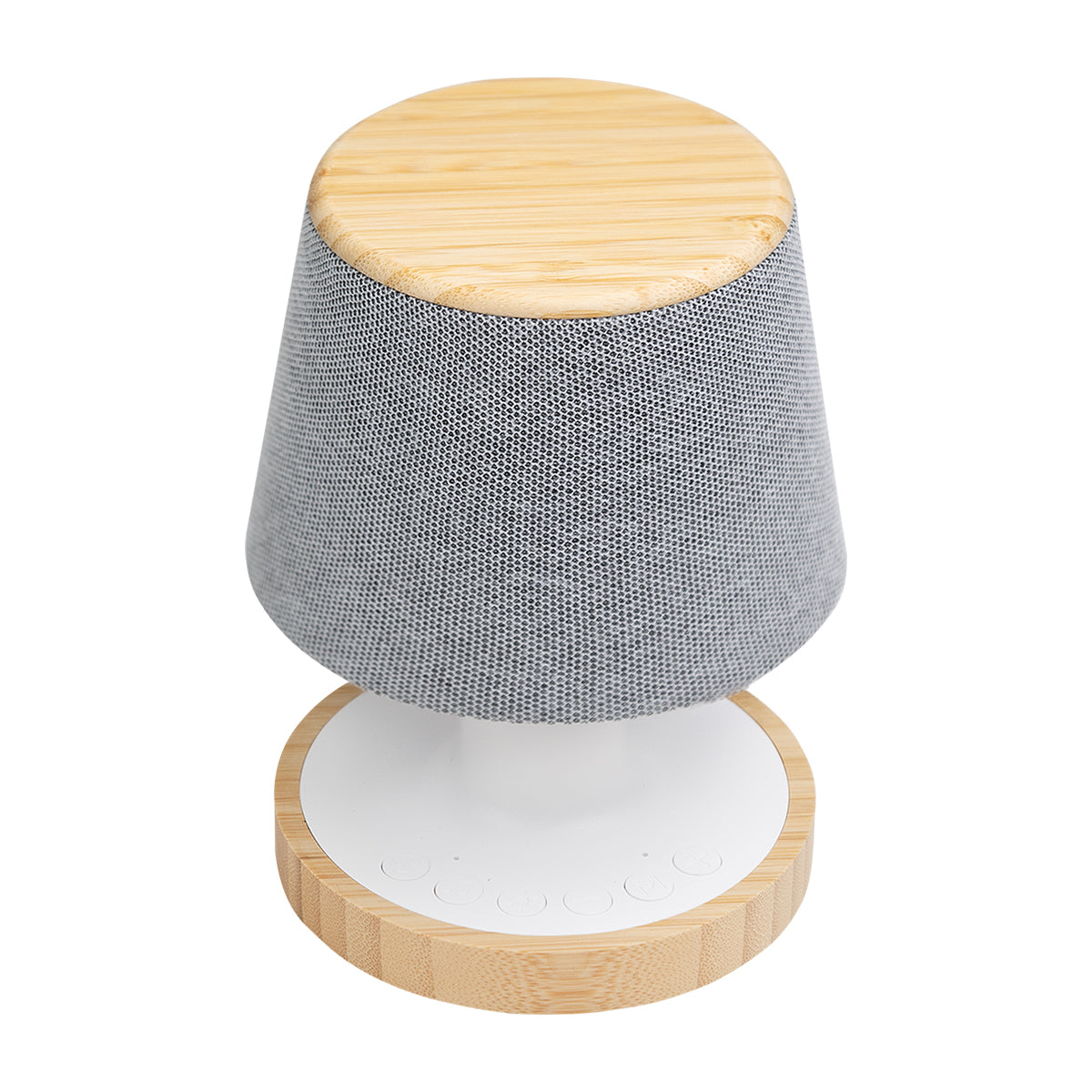 Mini Lamp With Speaker & Sound Machine - Gray/Bamboo
