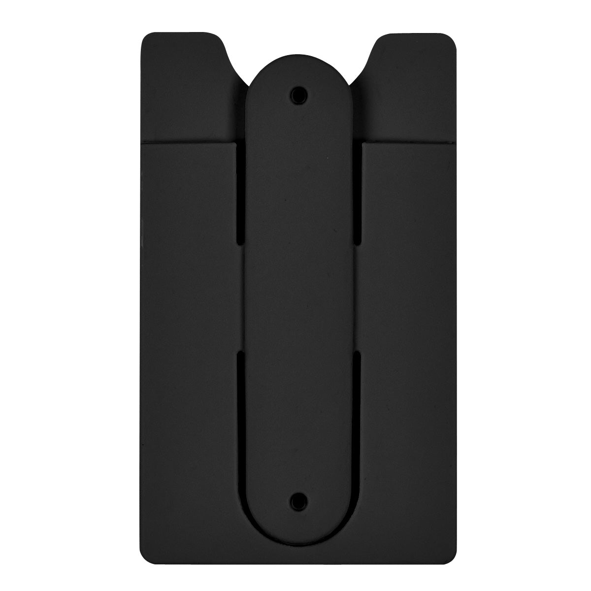 Silicone Phone Wallet With Stand - Black