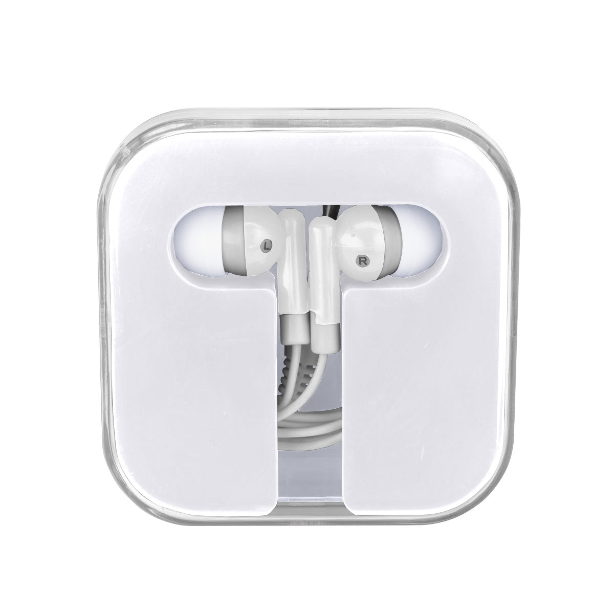 Earbuds In Compact Case - White With White