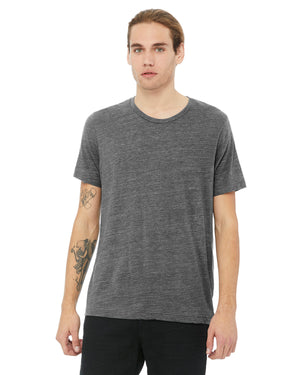 Bella + Canvas Unisex Poly-Cotton Short-Sleeve T-Shirt - Asphalt Slub