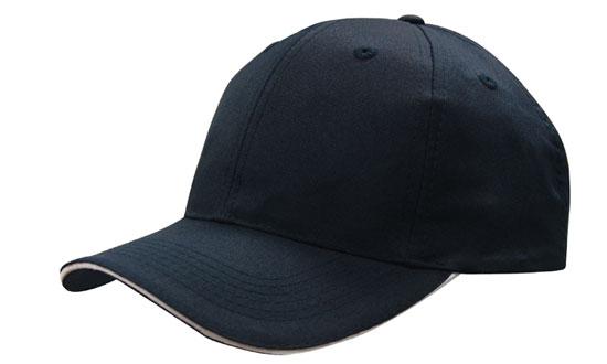 6 Panel Cap Breathable P-Twill with Sandwich - Custom Embroidered -