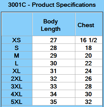 BELLA + CANVAS Jersey Tee - Specs