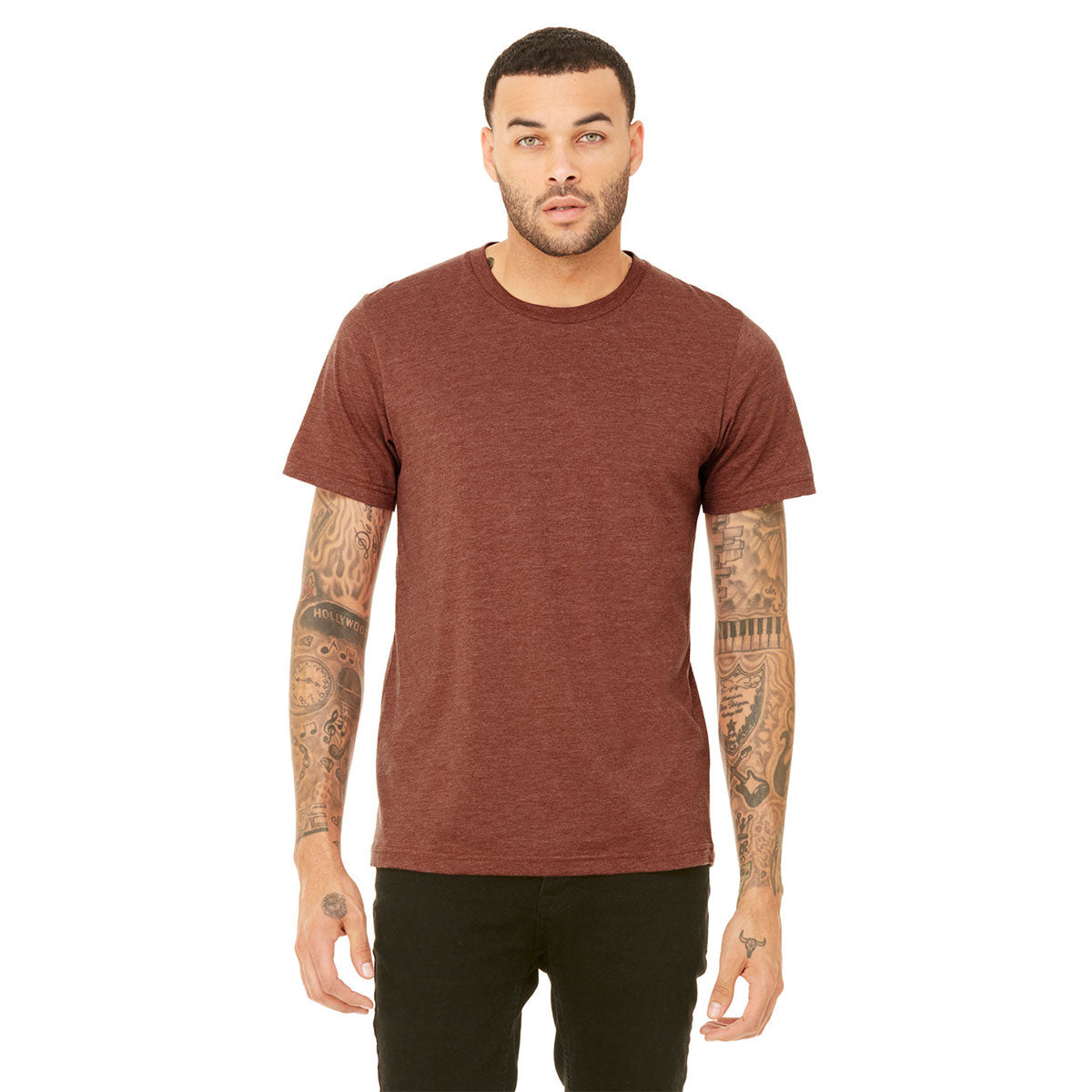 BELLA + CANVAS CVC Jersey Tee - Heather Clay