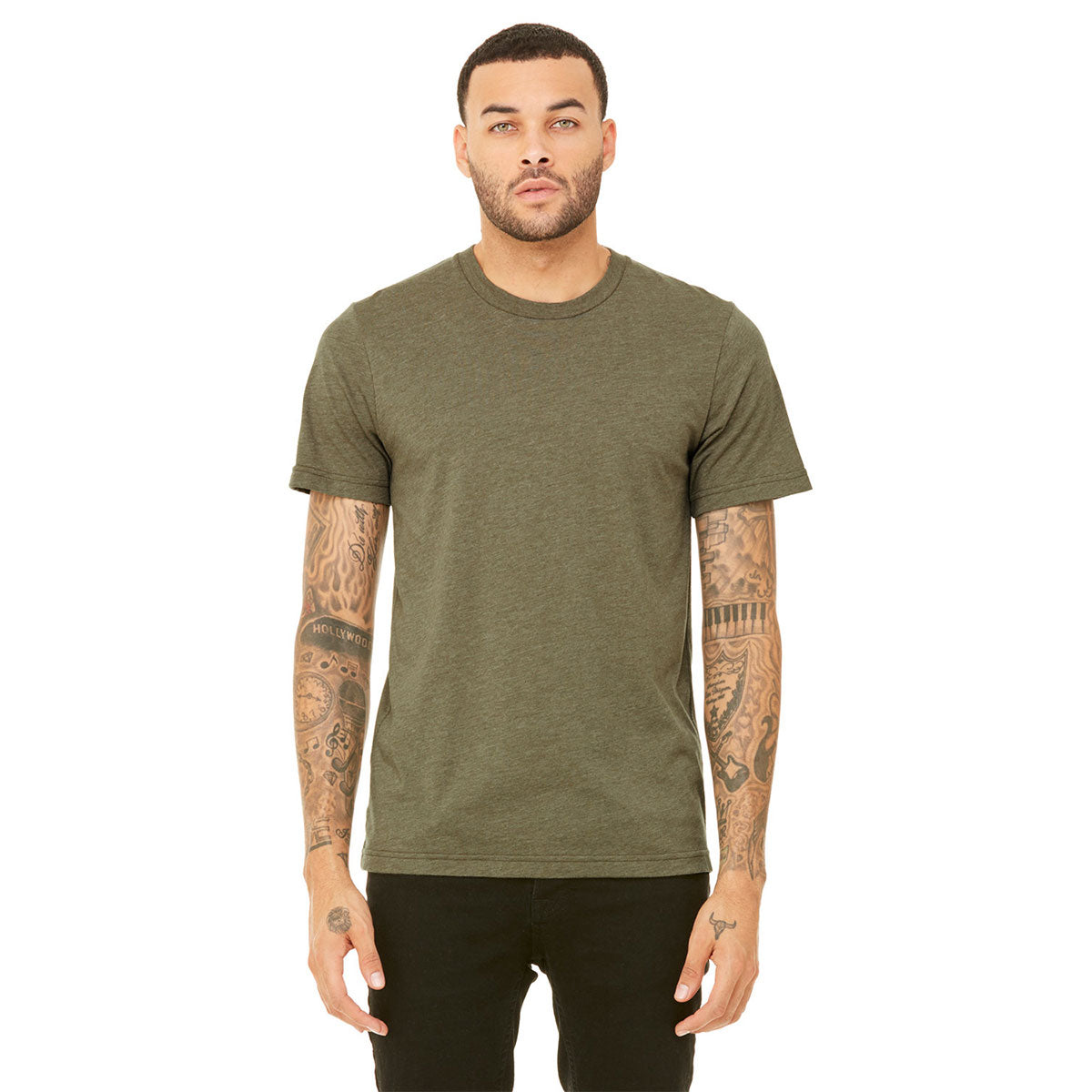 BELLA + CANVAS CVC Jersey Tee - Heather Olive