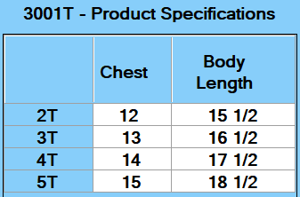 BELLA + CANVAS Toddler Jersey Tee - Specs