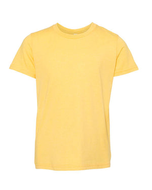 BELLA + CANVAS Youth CVC Jersey T-Shirt - Heather Yellow Gold