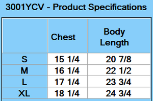 BELLA + CANVAS Youth CVC Jersey Tee - Specs