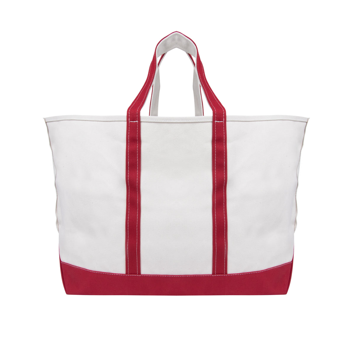 The Madelyn Cotton Canvas Tote Bag - Natural Red