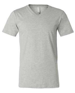 BELLA + CANVAS Unisex CVC Jersey V-Neck T-Shirt - Athletic Heather