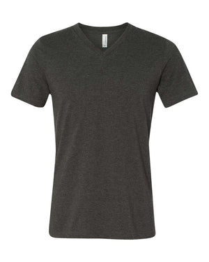 BELLA + CANVAS Unisex CVC Jersey V-Neck T-Shirt - Dark Grey Heather