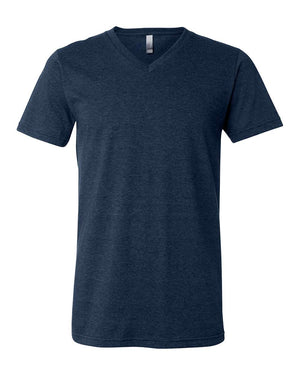 BELLA + CANVAS Unisex CVC Jersey V-Neck T-Shirt - Heather Navy