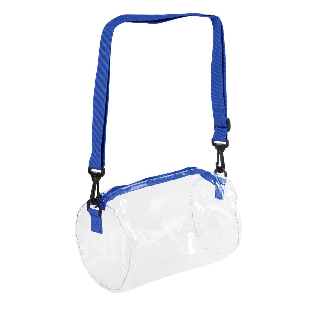Seymour Clear Barrel Bag - Clear With Royal