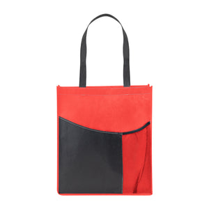 Pisces rPET Non-Woven Tote Bag - Red With Black