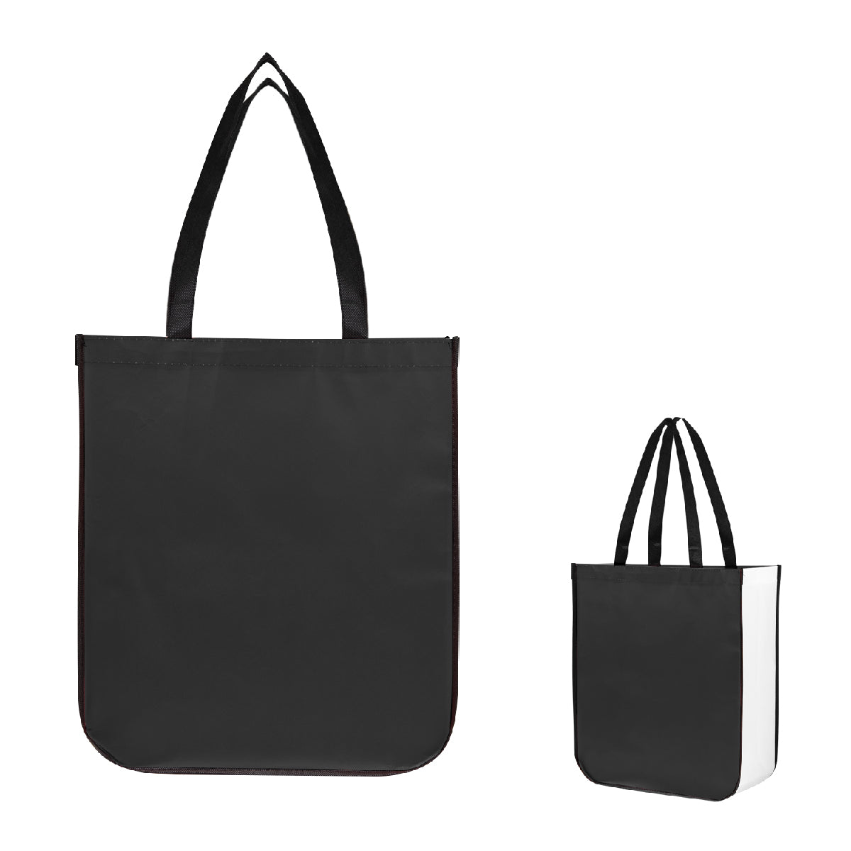 Jumbo Lola Laminated rPET Non-Woven Tote Bag - Black