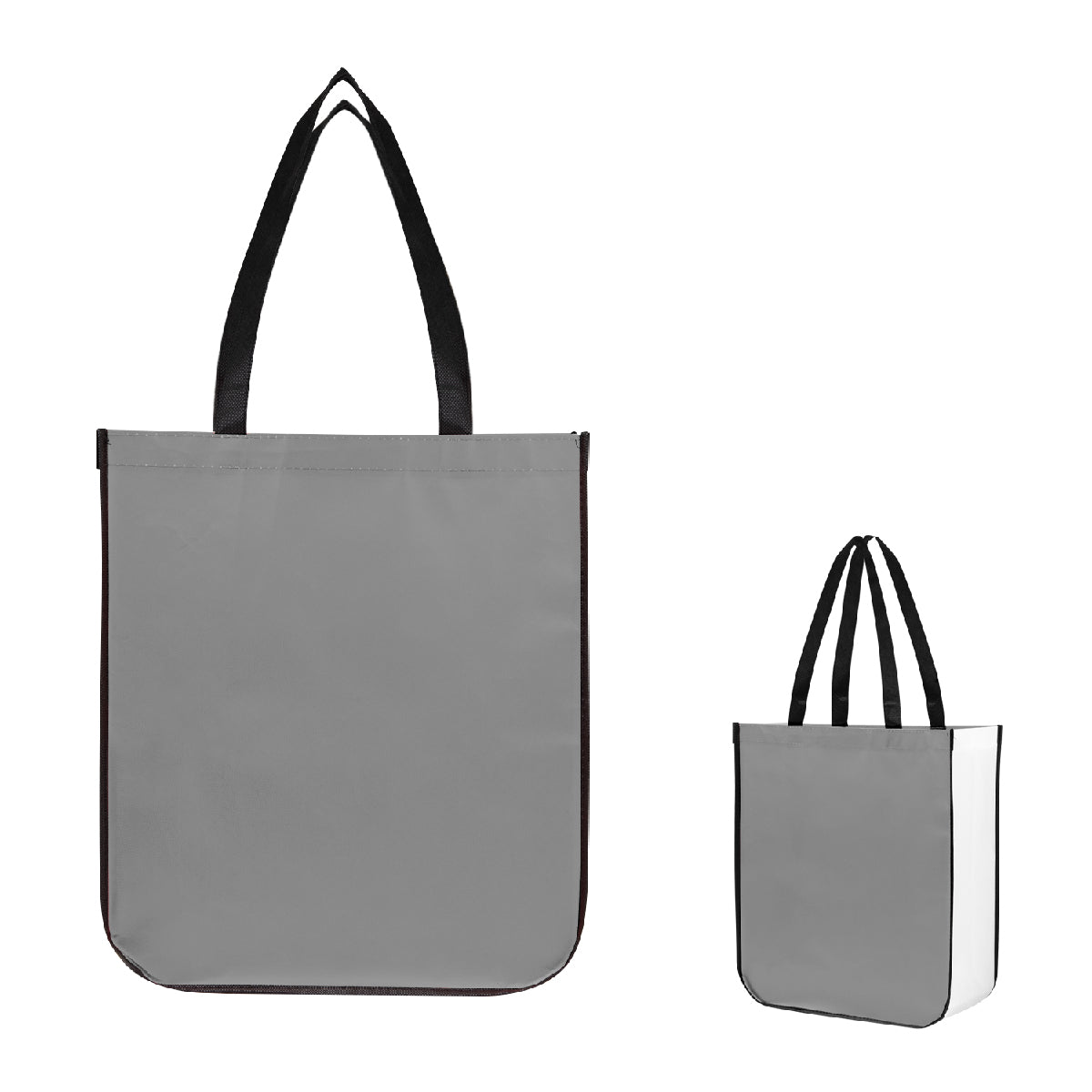 Jumbo Lola Laminated Non-Woven Tote Bag with 100% RPET Material - Gray