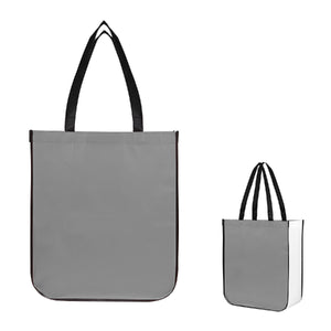 Jumbo Lola Laminated Non-Woven Tote Bag with 100% RPET Material - Gray