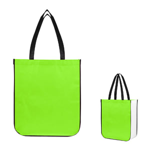 Jumbo Lola Laminated Non-Woven Tote Bag with 100% RPET Material - Lime