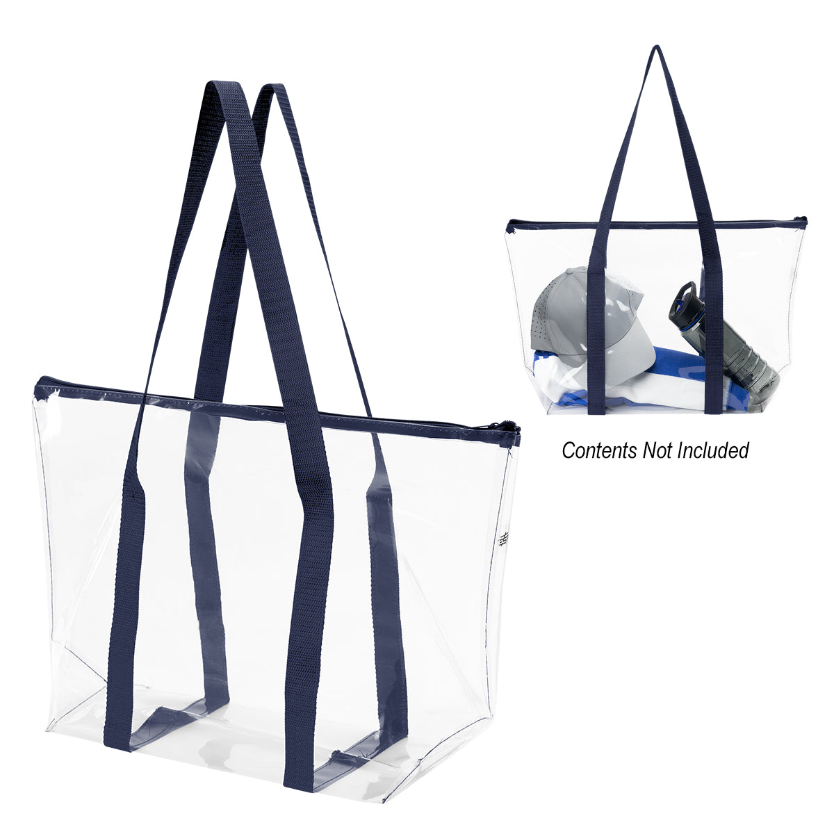 Laguna Beach Clear Tote Bag - Clear With Navy