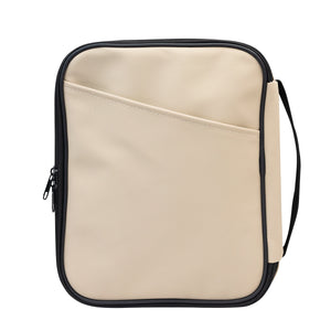 Hudson rPET Leatherette Tech Organizer - Beige