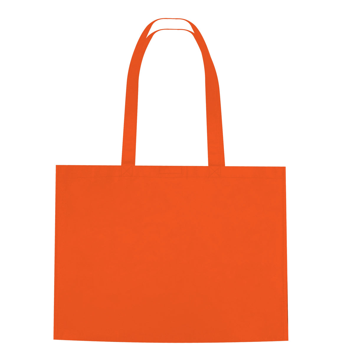 Non-Woven Shopper Tote Bag With Hook And Loop Closure - Orange