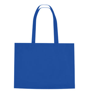 Non-Woven Shopper Tote Bag With Hook And Loop Closure - Royal Blue