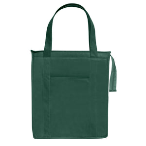 Non-Woven Insulated Shopper Tote Bag - Forest Green