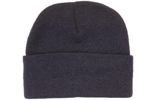 Acrylic Roll Up Beanie with Thinsulate Lining - Navy