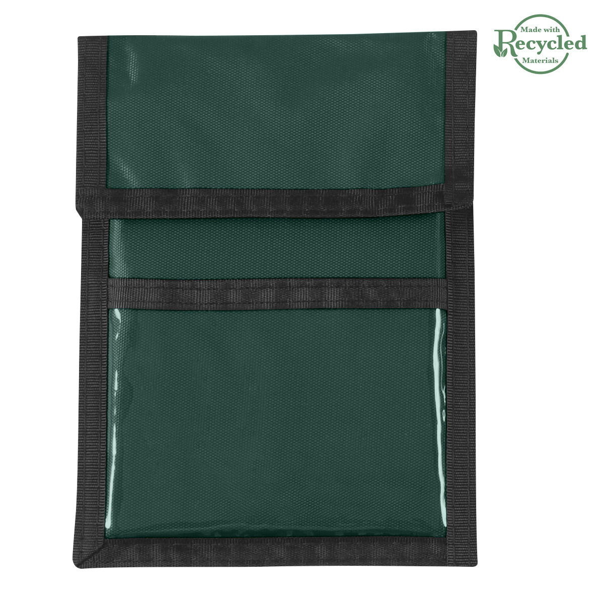 Nylon Neck Wallet Badge Holder - Recycled Forest Green