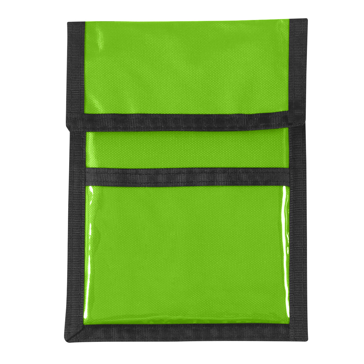 Nylon Neck Wallet Badge Holder - Recycled Lime