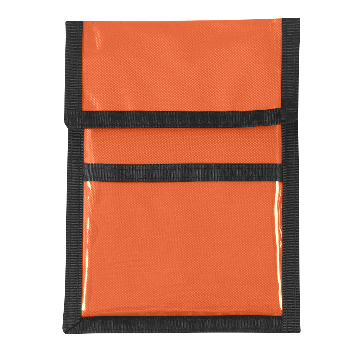 Nylon Neck Wallet Badge Holder - Orange