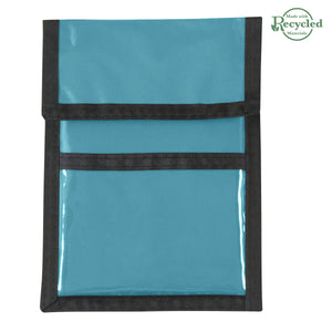 Nylon Neck Wallet Badge Holder - Recycled Turquoise