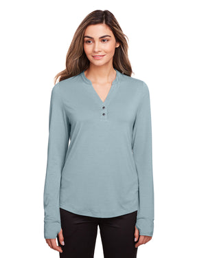Ladies' Jaq Snap-Up Stretch Performance Pullover - Opal Blue