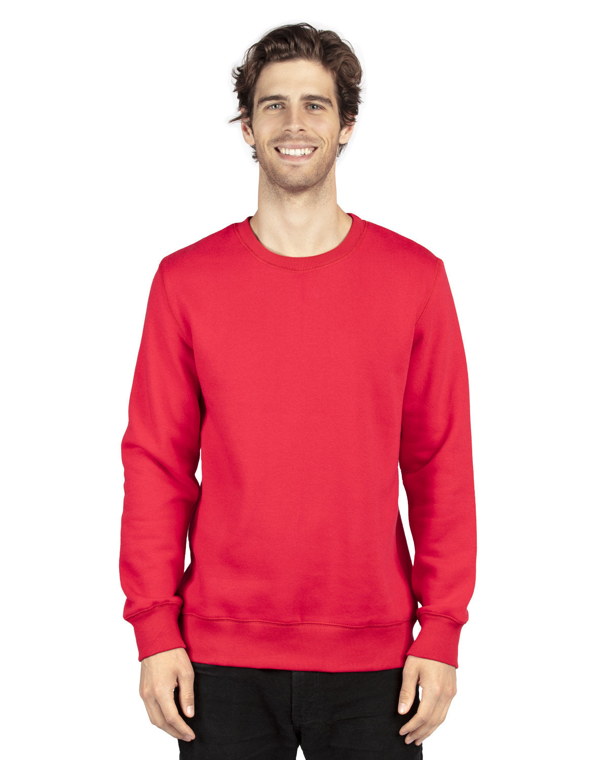 Threadfast Unisex Ultimate Crewneck Sweatshirt - Red