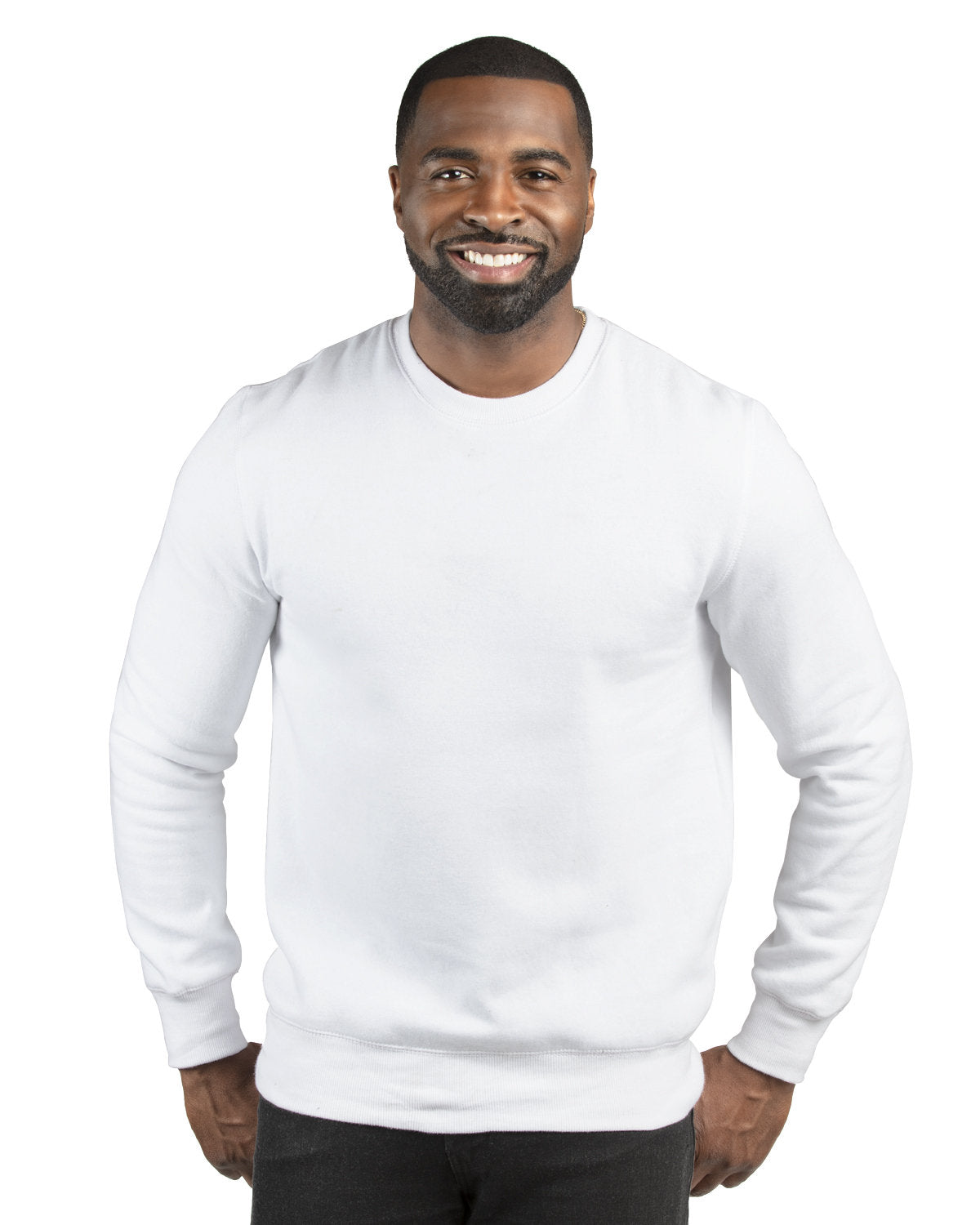Threadfast Unisex Ultimate Crewneck Sweatshirt - White