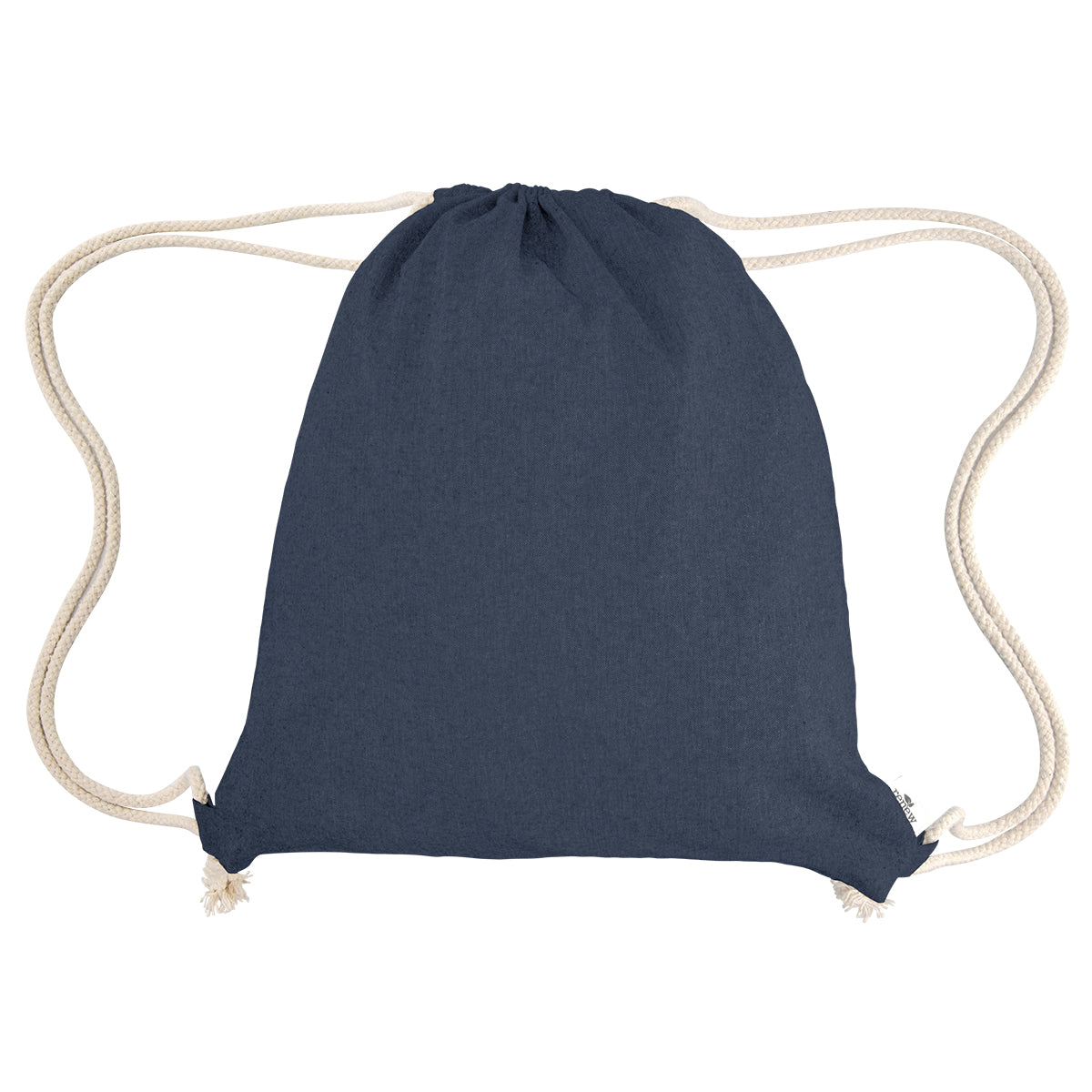 Arden Recycled Cotton Drawstring Bag - Navy Blue