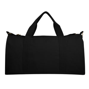 Aware™ 14 Oz. Recycled Cotton Flat Bottom Duffel Bag - Black