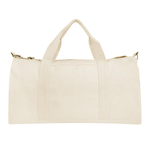 Aware™ 14 Oz. Recycled Cotton Flat Bottom Duffel Bag - Natural