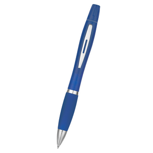 Twin-Write Pen With Highlighter - Translucent Blue