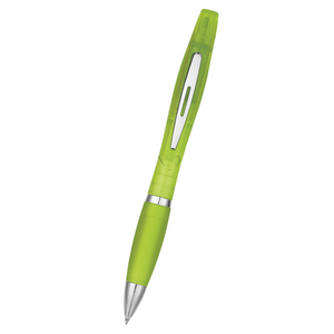 Twin-Write Pen With Highlighter - Translucent Green
