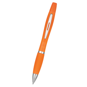 Twin-Write Pen With Highlighter - Translucent Orange