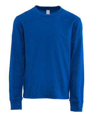 Next Level Youth Cotton Long Sleeve T-Shirt - Royal