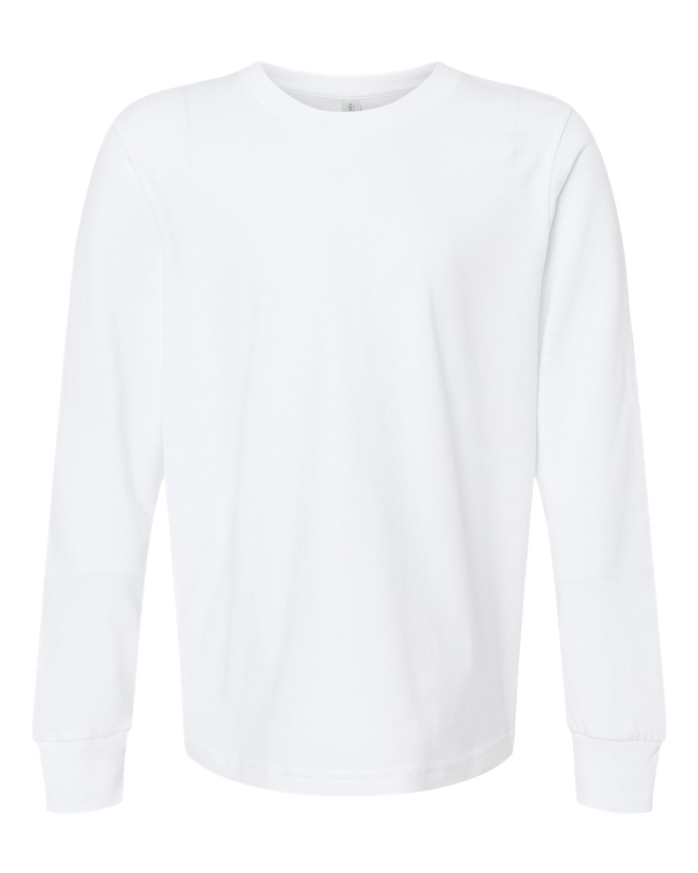 Next Level Youth Cotton Long Sleeve T-Shirt - White