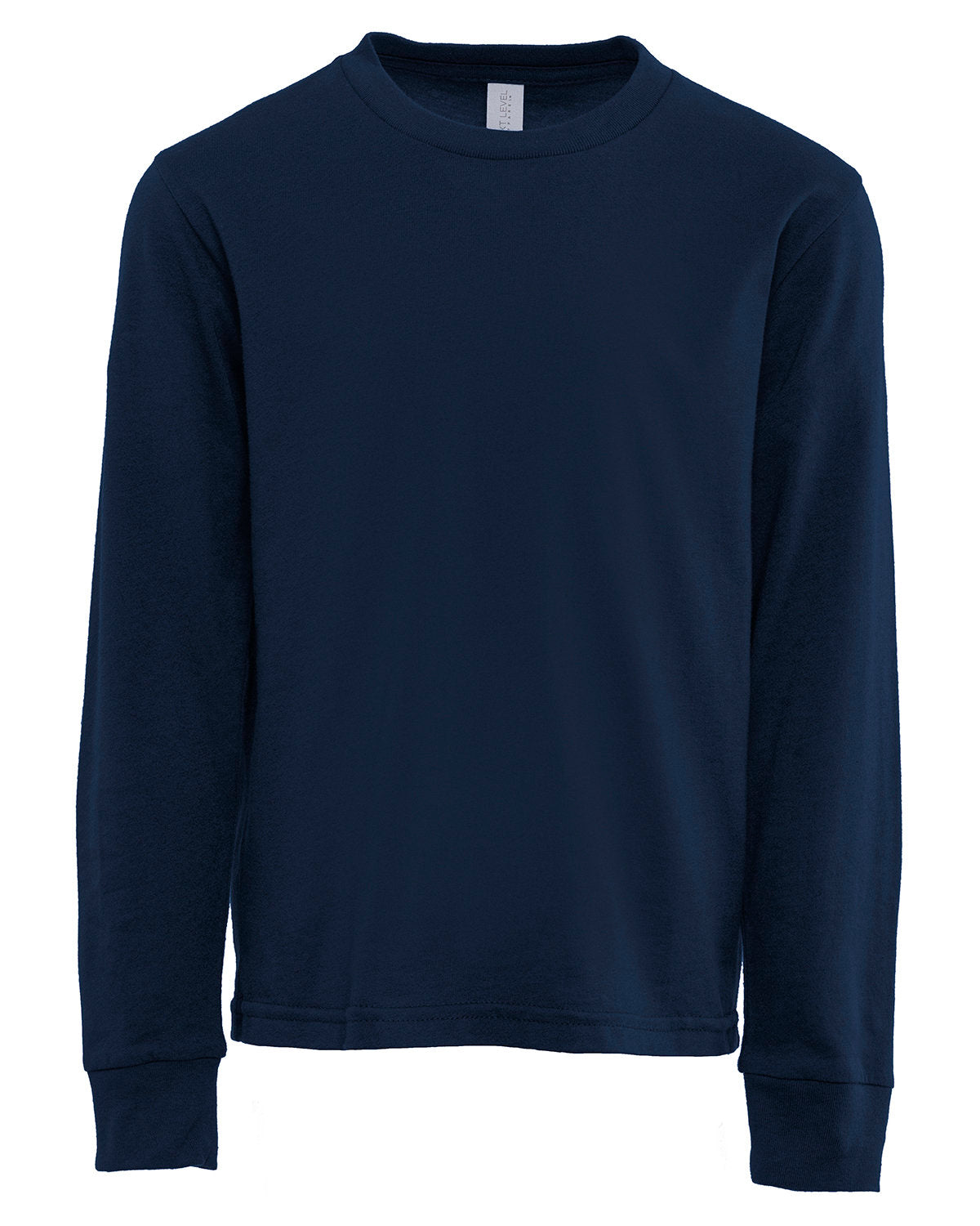Next Level Apparel Youth Cotton Long Sleeve T-Shirt - Midnight Navy