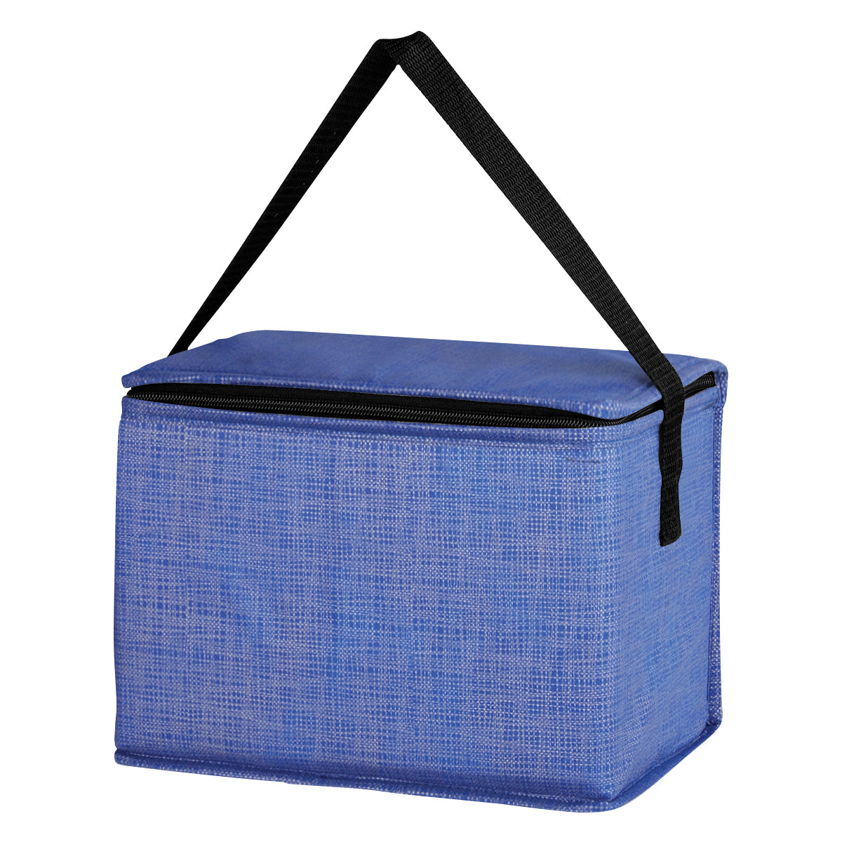 Crosshatch Non-Woven Lunch Bag - Blue