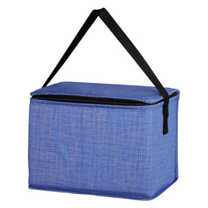Crosshatch Non-Woven Lunch Bag - Blue