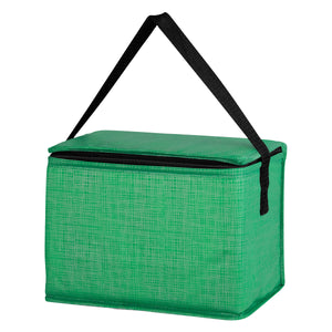 Crosshatch Non-Woven Lunch Bag - Lime