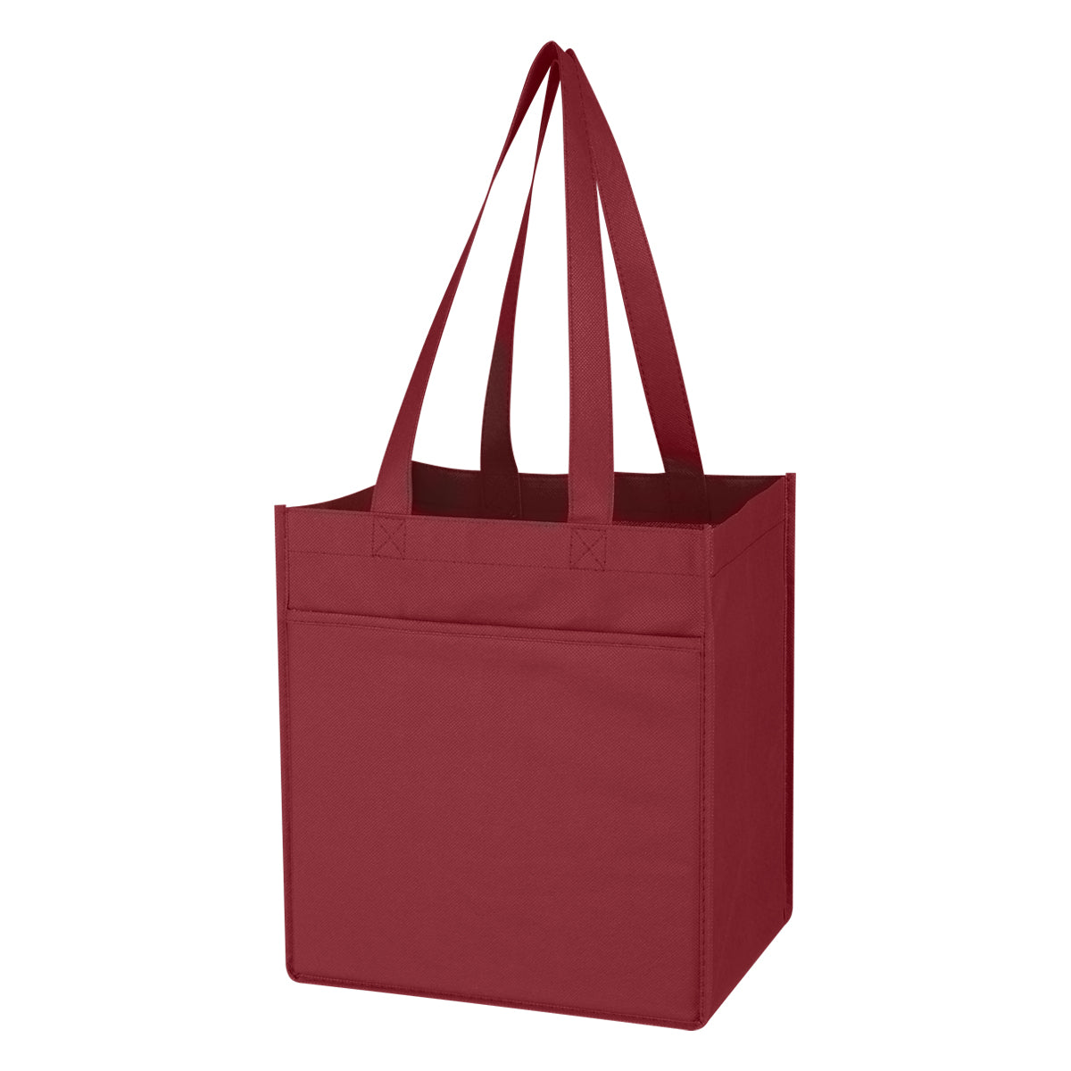 Non-Woven 6 Bottle Wine Tote - Burgundy