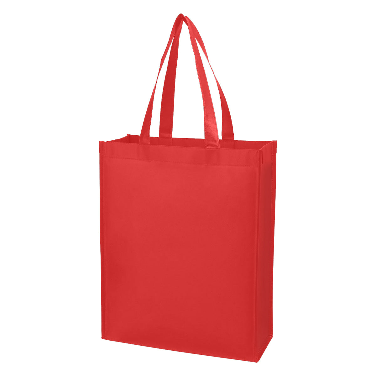 Matte Laminated Non-Woven Shopper Tote Bag - Matte Red