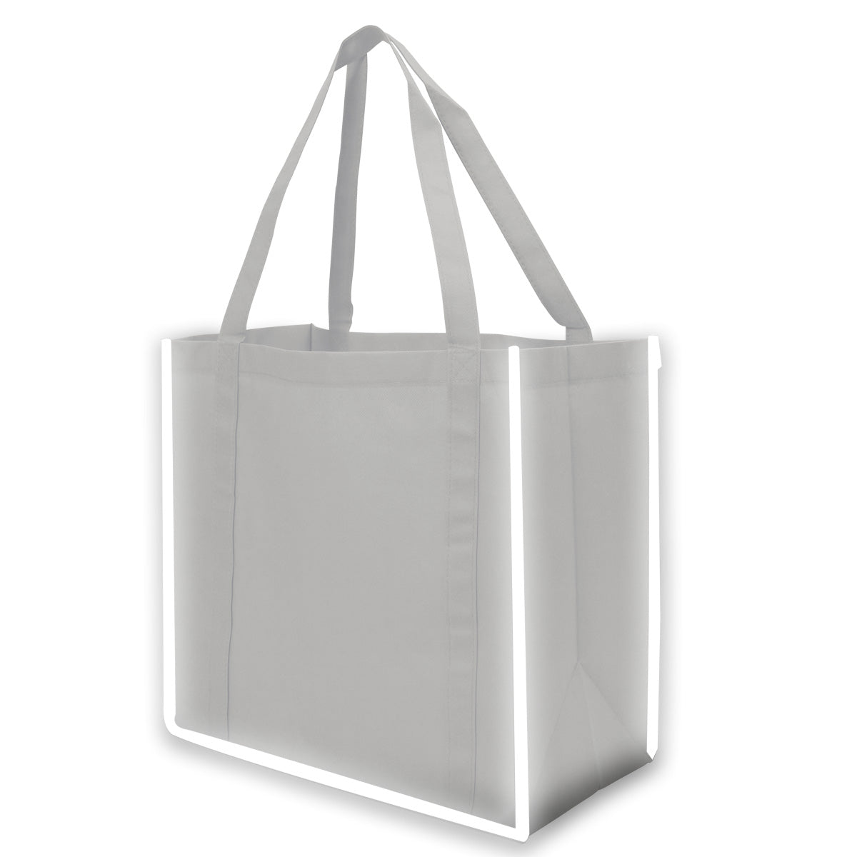 Reflective Large Grocery Tote Bag - Gray